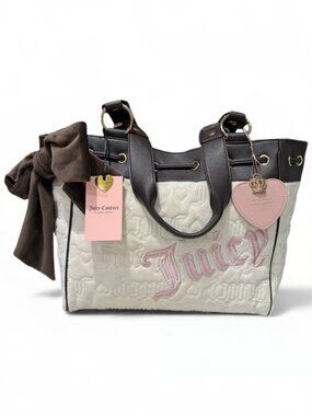 Juicy Couture Angel Chocolate & Cream Vintage Dreams Daydreamer Tote Bag